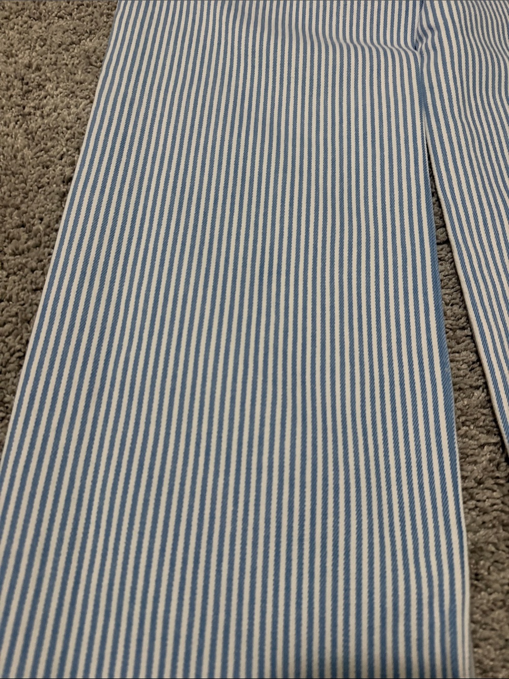 NWOT Abercrombie & Fitch 90s relaxed Jeans, high rise, blue & white stripe - Picture 7 of 9
